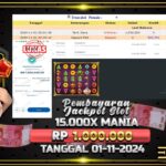 BUKTI JACKPOT SLOT 15.000X MANIA TERPERCAYA DI INDONESIA TGL 01-11-2024