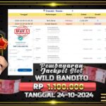 BUKTI JACKPOT SLOT WILD BANDITO TERPERCAYA DI INDONESIA TGL 24-10-2024