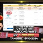 BUKTI JACKPOT SLOT MAHJONG WAYS TERPERCAYA DI INDONESIA TGL 18-10-2024