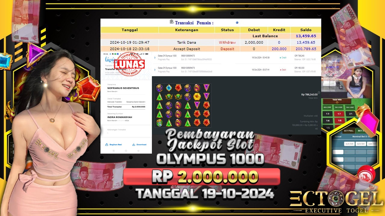 BUKTI JACKPOT SLOT GATES OF OLYMPUS 1000 TERPERCAYA DI INDONESIA TGL 19-10-2024