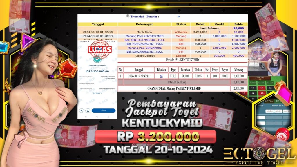 BUKTI JACKPOT TOGEL KENTUCKYMID TERPERCAYA DI INDONESIA TGL 20-10-2024