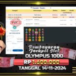 BUKTI JACKPOT SLOT GATES OF OLYMPUS 1000 TERPERCAYA DI INDONESIA TGL 14-11-2024