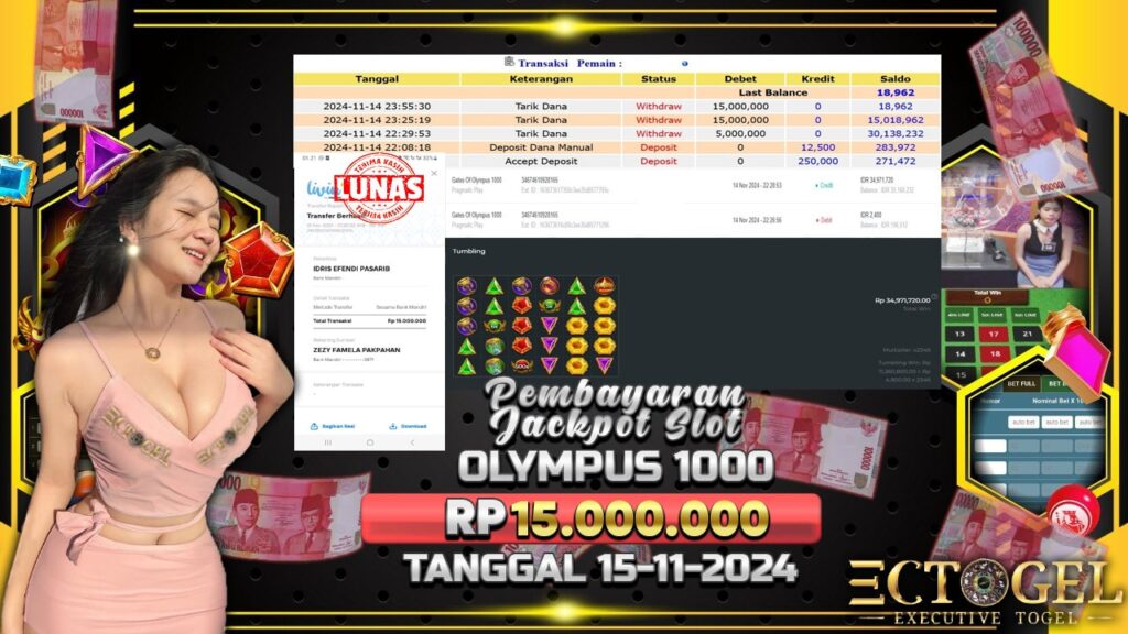 BUKTI JACKPOT SLOT GATES OF OLYMPUS 1000 TERPERCAYA DI INDONESIA TGL 15-11-2024